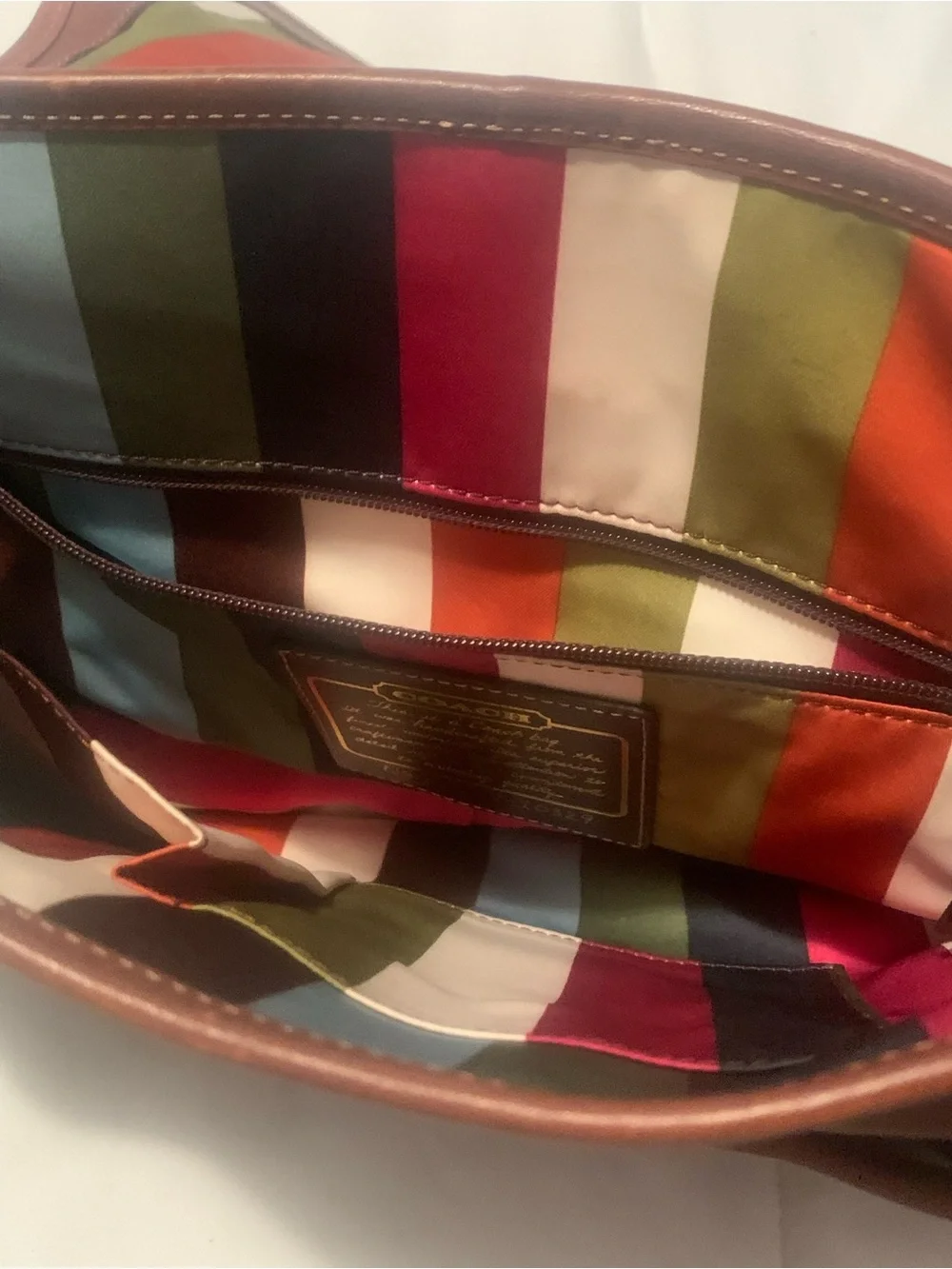 RARE Coach Legscy Ali Brown Leather Turnlock Shoulder Bag - Picture 4 of 9